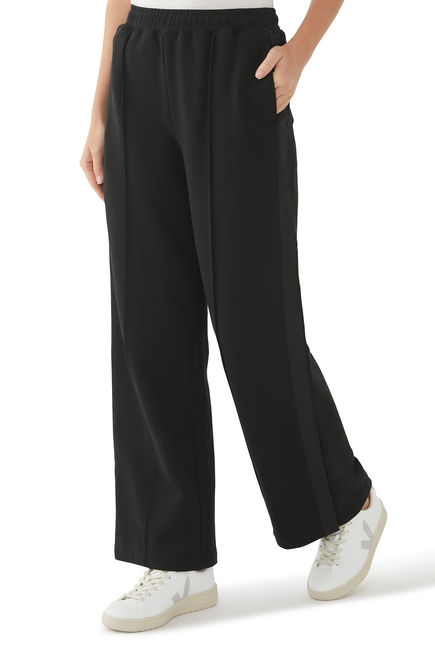 Wide-Leg Sweatpants With Side Vent